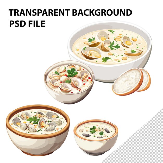 PSD clam chowder png