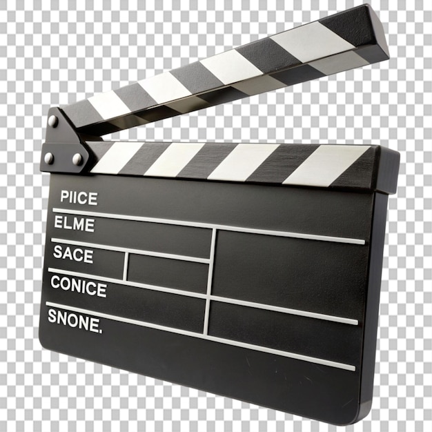 clapper board on transparent background