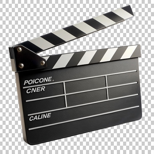 PSD clapper board on transparent background