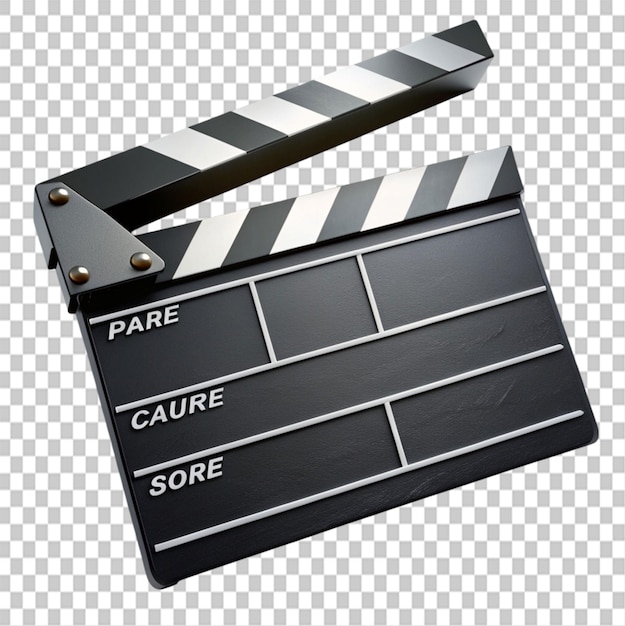 clapper board on transparent background