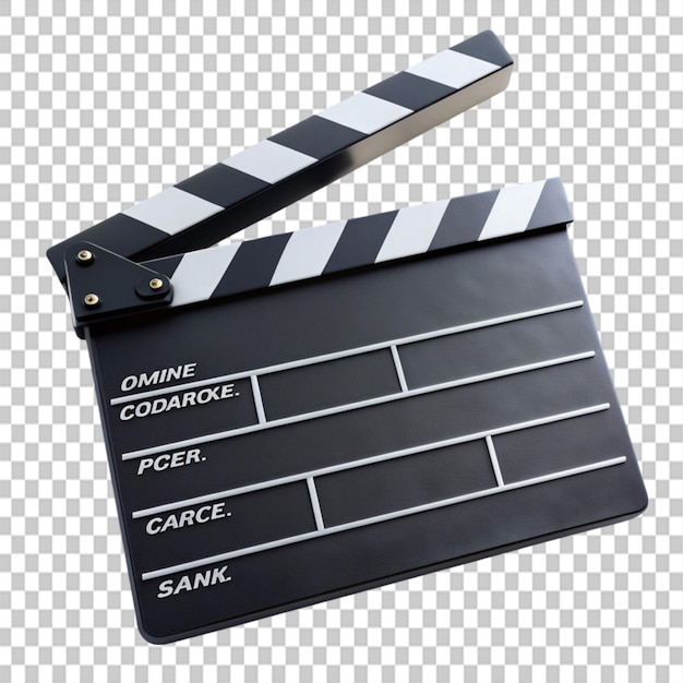 clapper board on transparent background