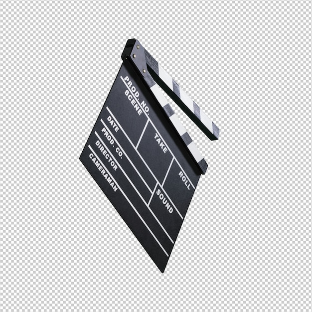 PSD clapper over white background