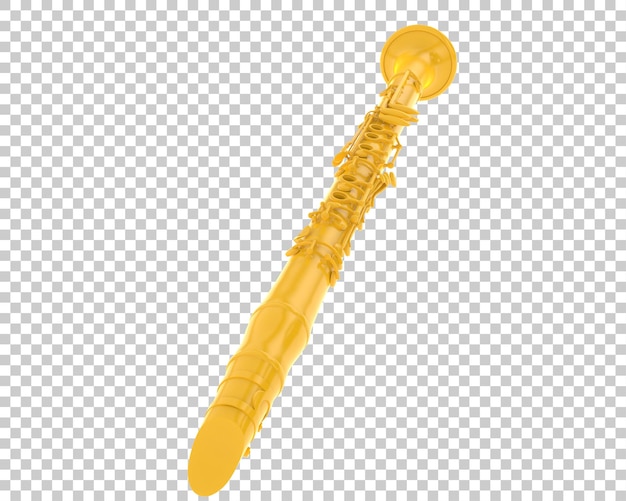 Clarinet on transparent background 3d rendering illustration