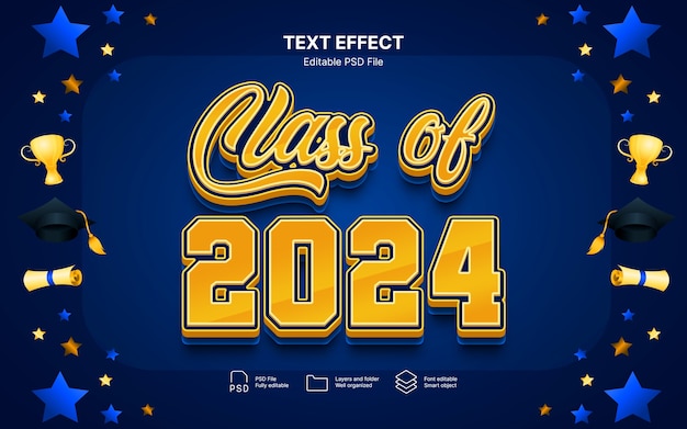 Class of 2024 text effect