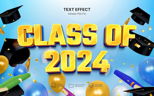 Class of 2024 text effect