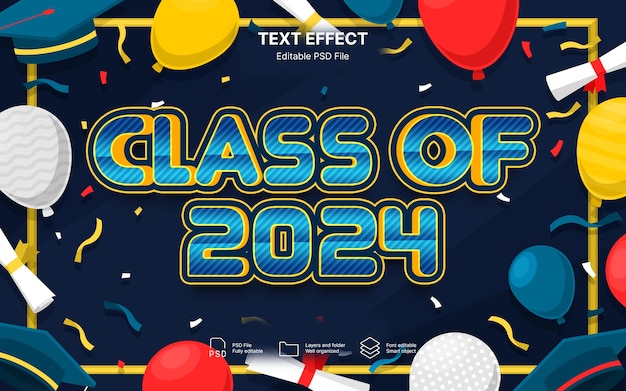 Class of 2024 text effect