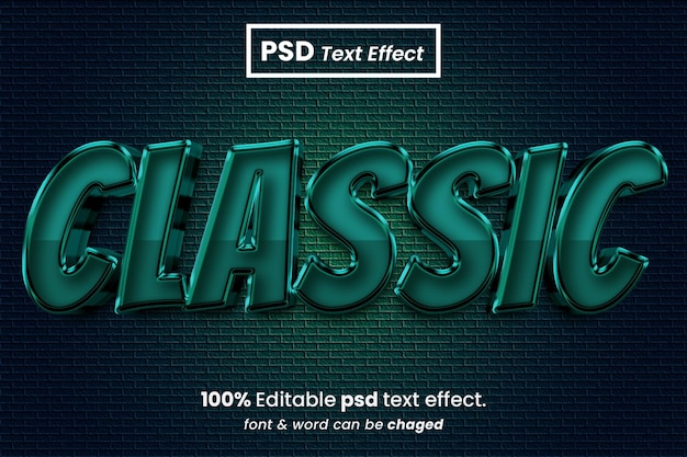 Classic 3D Text Effect Style