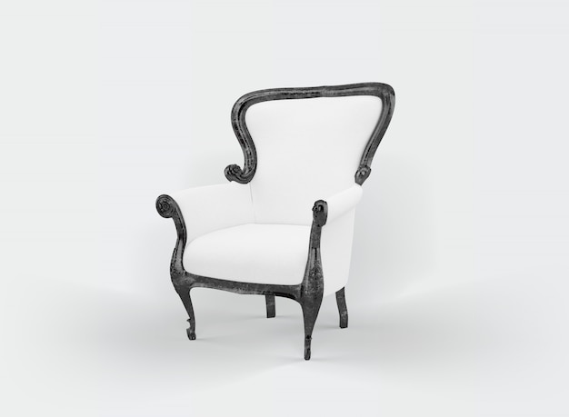 classic armchair on white