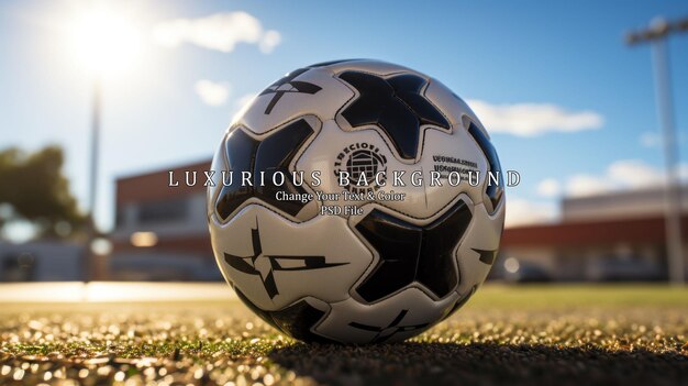 PSD classic black and white soccer ball