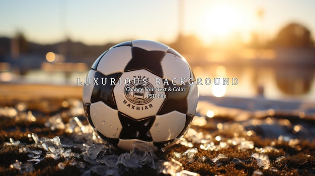 PSD classic black and white soccer ball