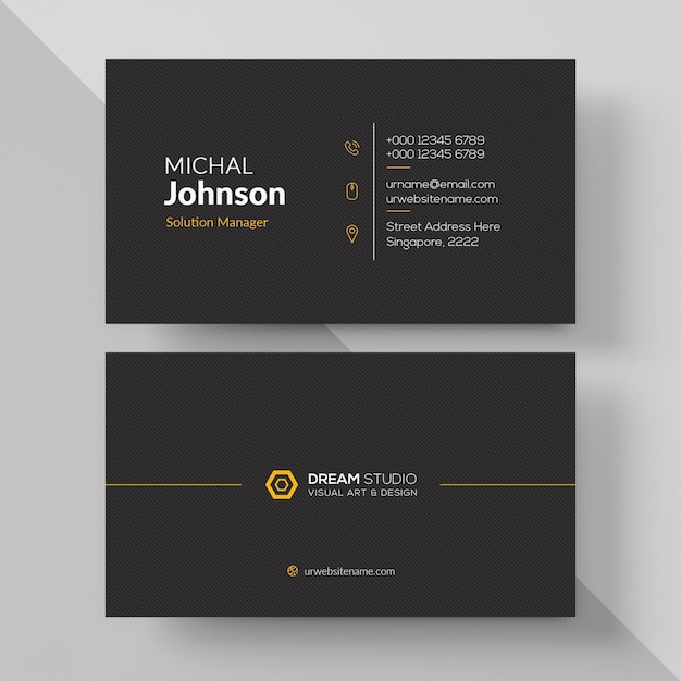 PSD classic business card