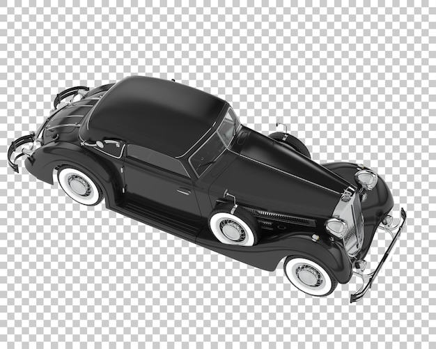 PSD classic car isolated on transparent background 3d rendering illustration