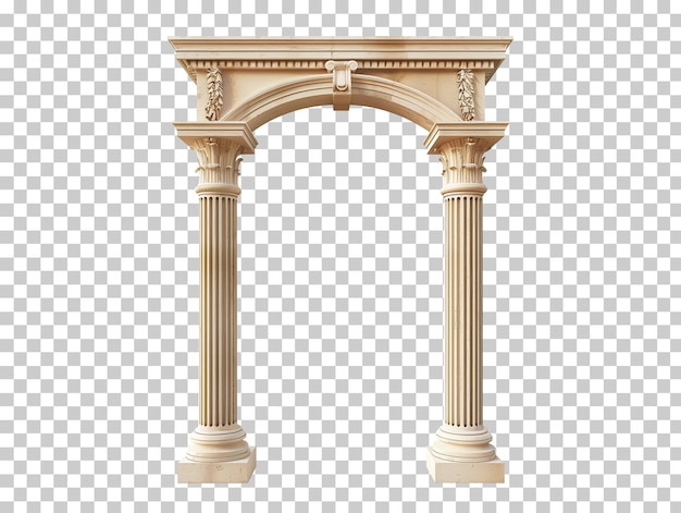 PSD classic column arch isolated on transparent background png psd