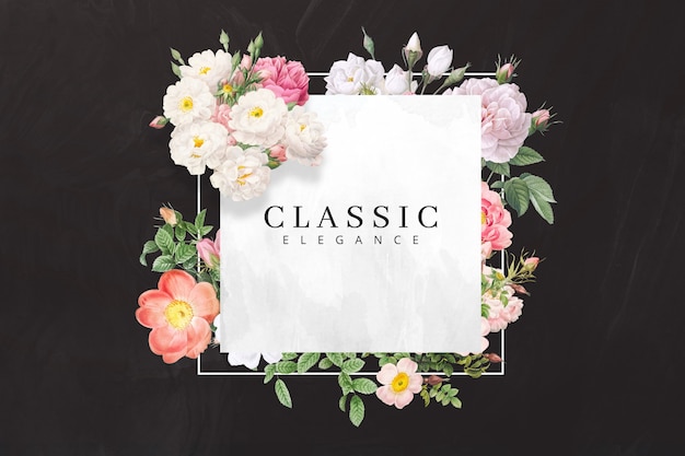 Classic Elegant Flower Frame