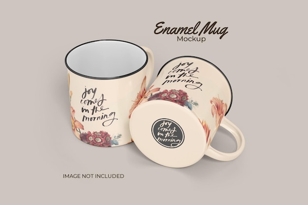 Classic Enamel Mug Mockup