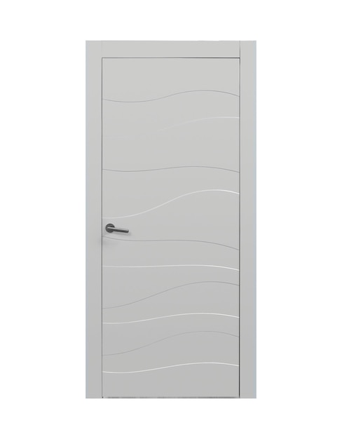 Classic gray door with wave design front view ral 7047