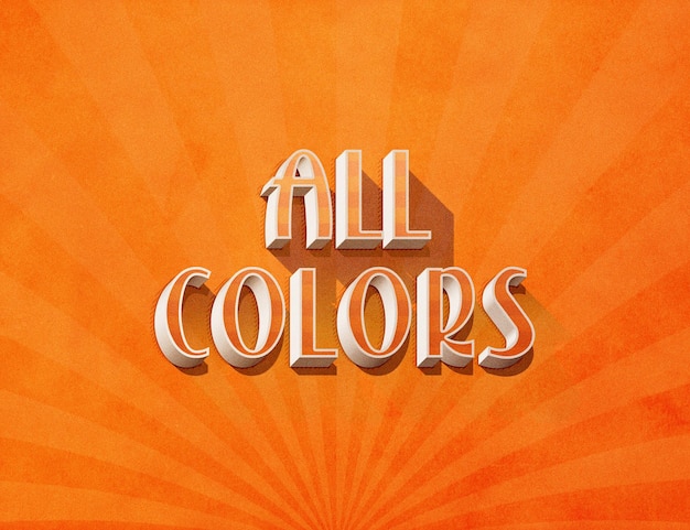 PSD classic orange vintage psd text effects