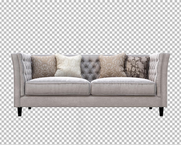 Classic sofa in living room in 3d rendering isolated