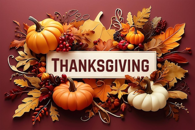 Classic thanksgiving day background with realistic design