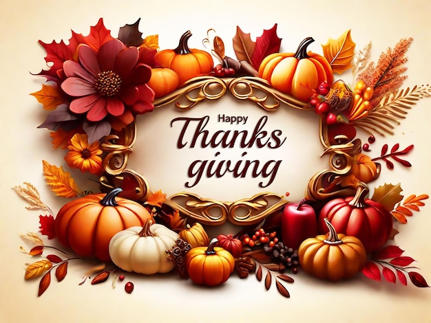 Classic thanksgiving day background with realistic design