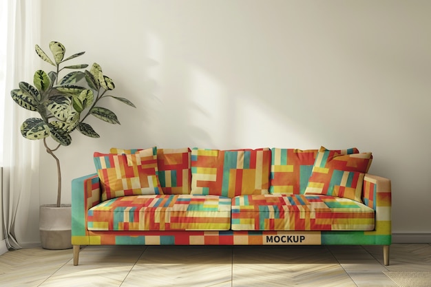 Classic-upholstery sofa  mockup