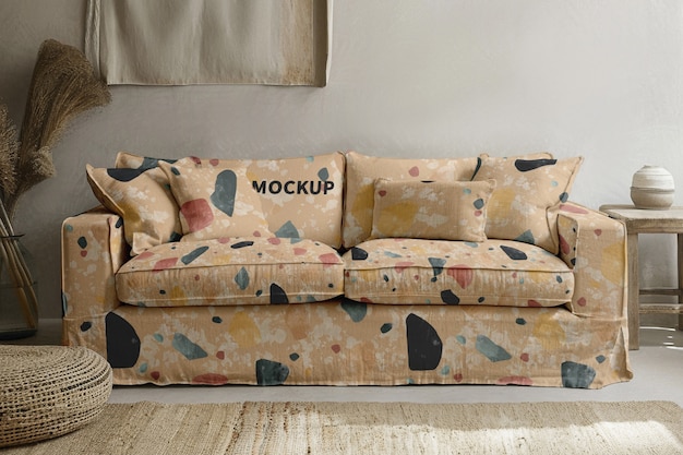 Classic-upholstery sofa  mockup