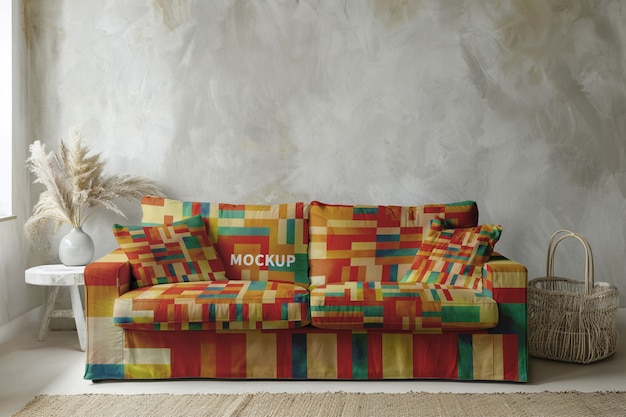 Classic-upholstery sofa  mockup