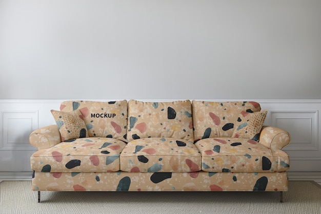 Classic-upholstery sofa  mockup