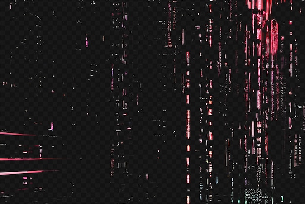 PSD classic vhs glitch overlay texture isolated on transparent background for visual effect