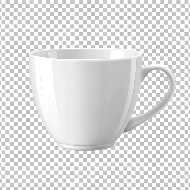 PSD a classic white cup isolated on transparent background