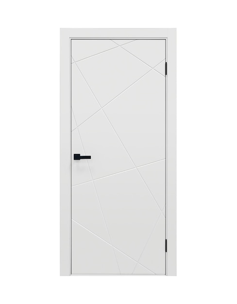 Classic white door with diamond design front view ral 9003