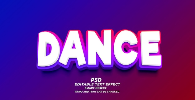 PSD classical dance 3d editable photoshop text effect style