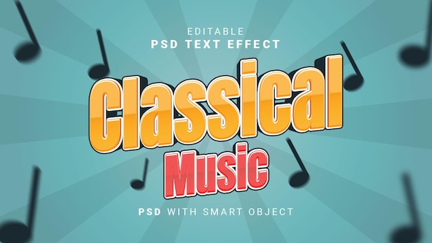 Classical music text effect