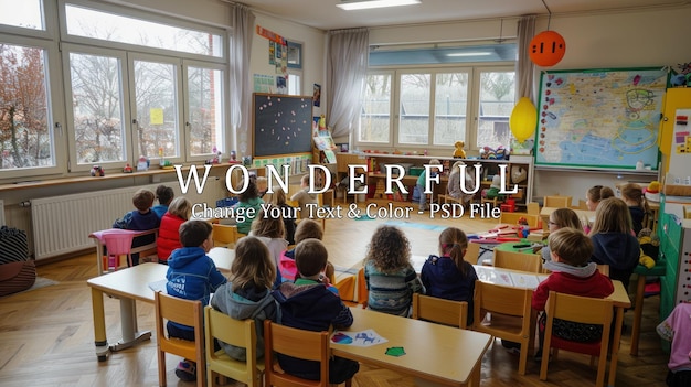 PSD classroom of children in kindergarten