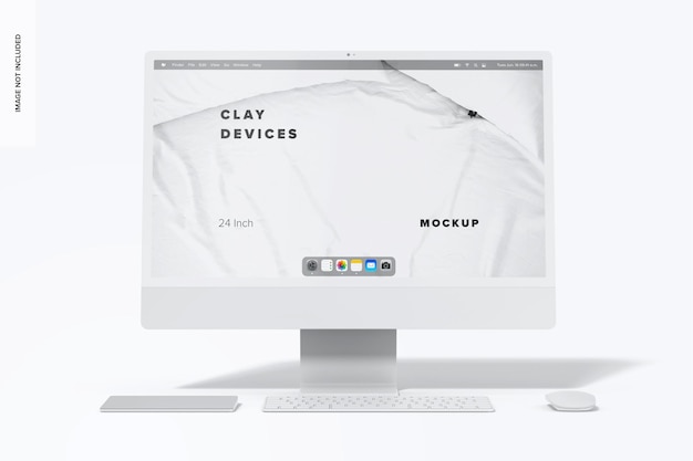 Clay 24 inch Computer Mockup Front View