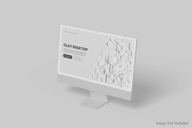 Clay desktop mockup design