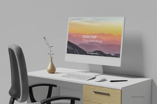 Clay Desktop Mockup