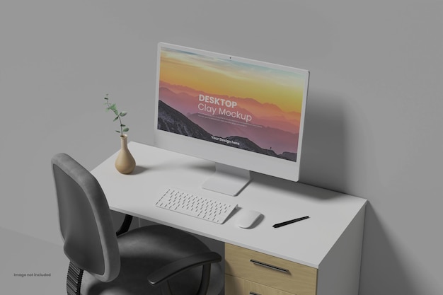 Clay Desktop Mockup