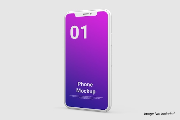 Clay Phone Mockup Isolated