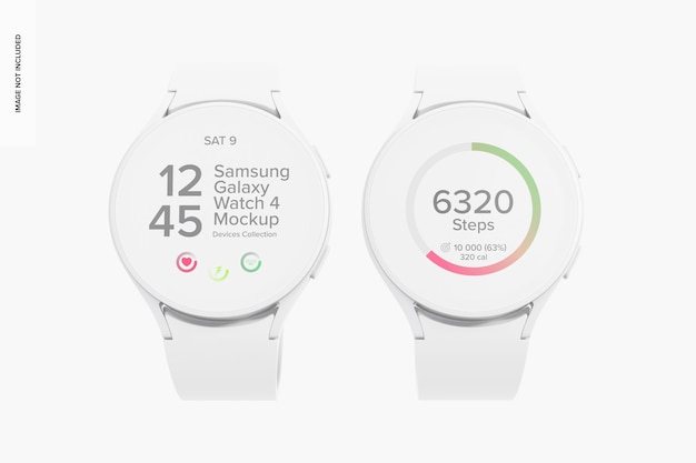 Clay Samsung Galaxy Watch4 44mm Mockup, Front View