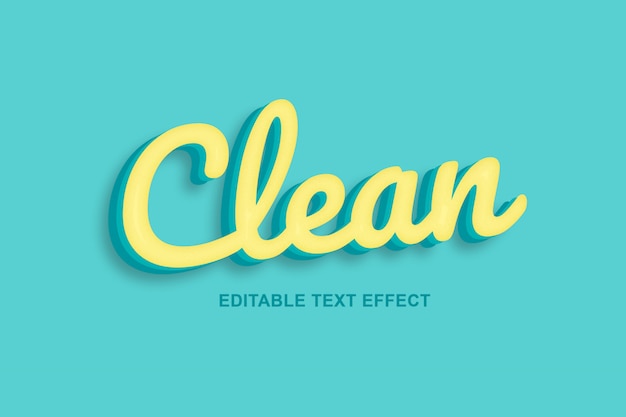 Clean, 3d Text Effects Premium PSD