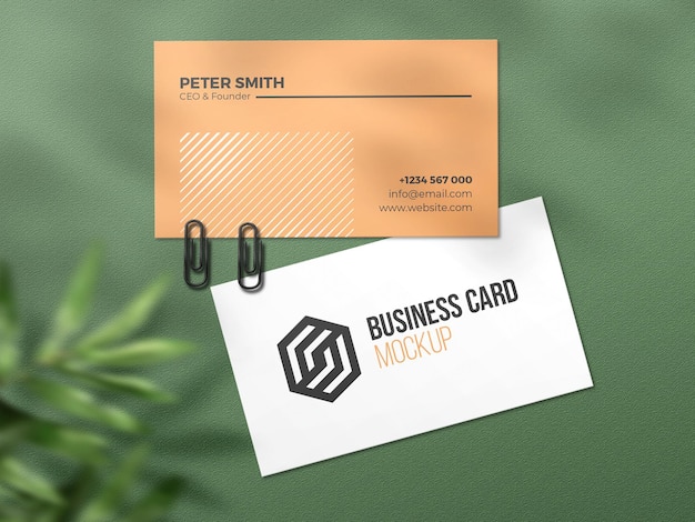 Clean business card branding mockup