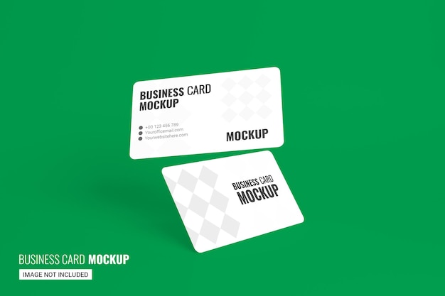 Clean business card mockup front and back side