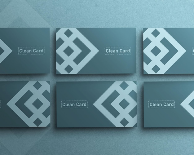 PSD clean business card mockup