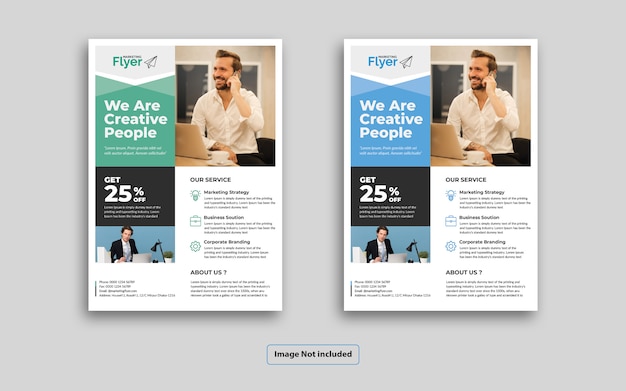 Clean corporate business flyer template design