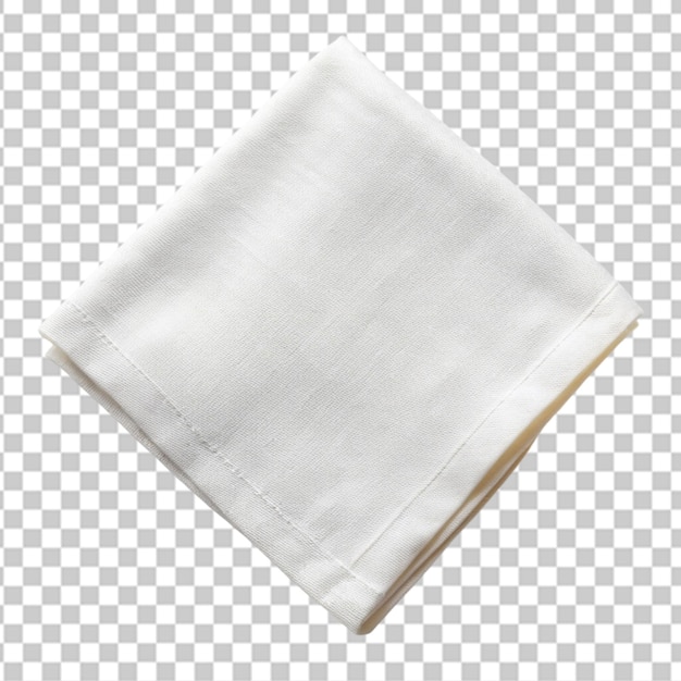 clean cotton napkin isolated on transparent background