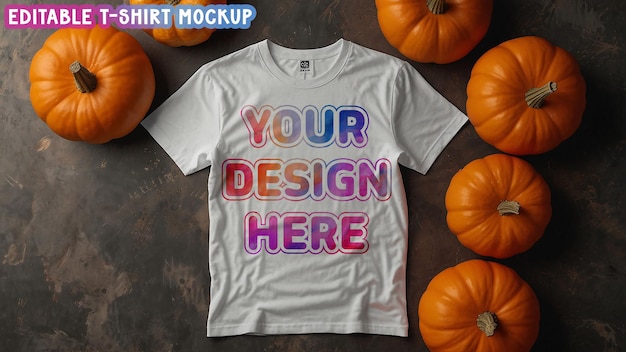 Clean Halloween TShirt Graphic PSD Mockup Files Editable Tshirt PSD Mock up for Presentation