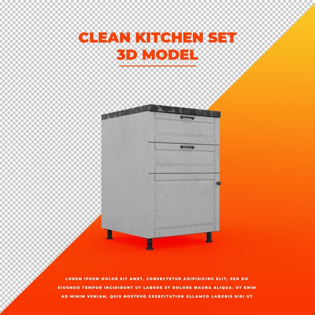 clean kitchen drawer set