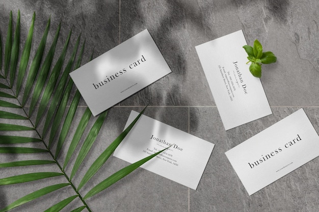 Clean minimal business card mockup on the slate