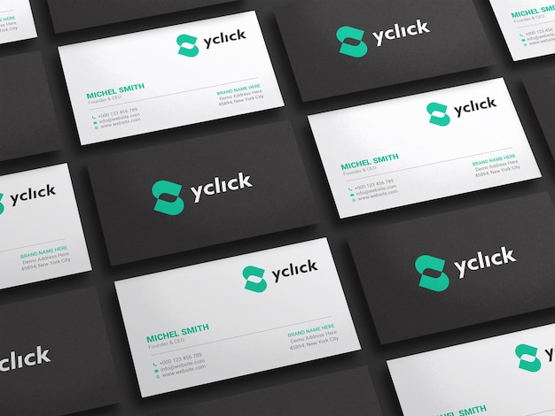 Clean minimal business card mockup